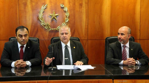 El ministro Luís María Benítez Riera en la instalación de la Mesa de Trabajo. 