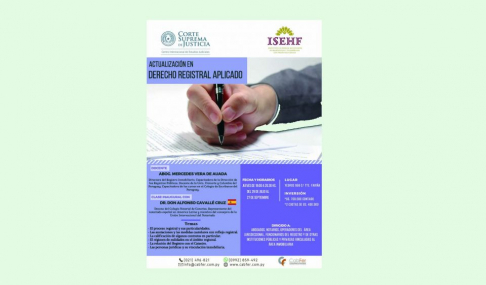 El Centro Internacional de Estudios Judiciales organiza el curso sobre Actualización en Derecho Registral Aplicado.
