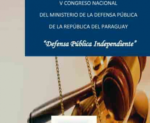 V Congreso Nacional de la Defensa Pública se realizará los días 17, 18 y 19 de octubre  