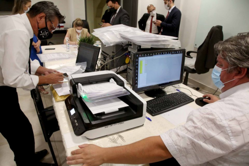 El recinto donde fueron corregidas las evaluaciones de los postulantes del concurso de notarios y escribanos públicos.