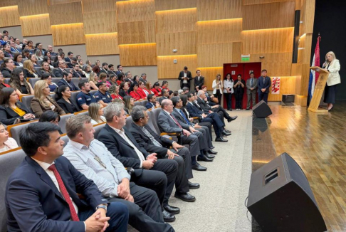 Acto de presentación del Informe de Gestión Anual y Rendición de Cuentas 2025, a cargo del Consejo de Administración, encabezado por su presidenta, magistrada Juliana Giménez Portillo.