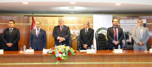 El ministro de la Corte Suprema de Justicia doctor Antonio Fretes estuvo en la jornada de cierre del taller internacional.