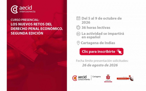 Invitan a curso presencial Nuevos Retos del Derecho Penal Económico 2ª Edición.