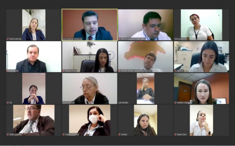 Representantes de la Dirección de Comunicación de la Corte Suprema de Justicia mantuvieron una reunión virtual con referentes de comunicación de las circunscripciones judiciales del país. 