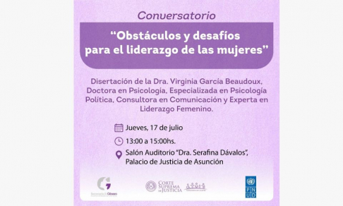 Harán conversatorio sobre “Obstáculos y desafíos para el liderazgo de las mujeres”