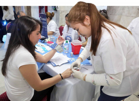 En el Servicio Médico del Palacio de Justicia se realizaron controles de glicemia.