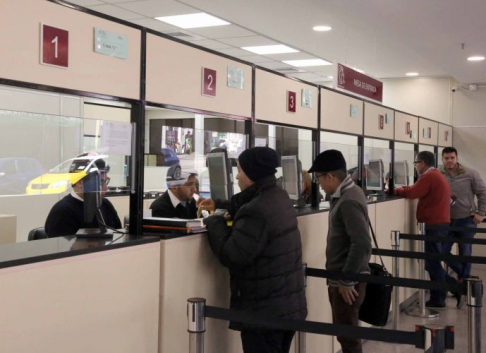 Ventanillas de atención al público de la Dirección de Registro del Automotor.