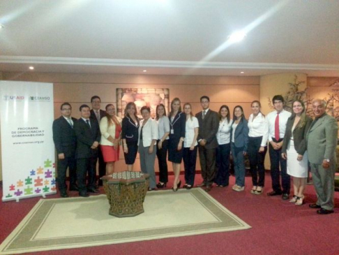 Representantes de las dependencias que participan del plan de trabajo de implementación del Modelo Estándar de Control Interno (Mecip) del área de Estrategia y Apoyo Institucional.