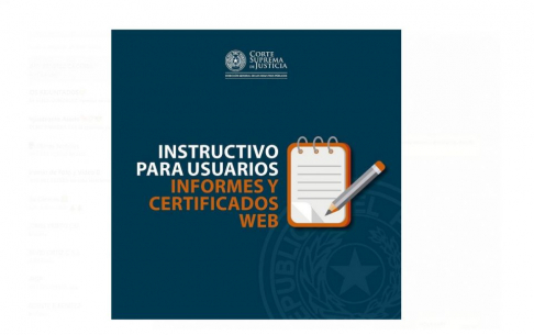 Instructivos para informes y certificados web 