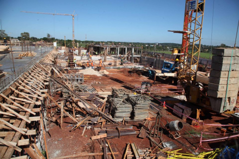Las obras avanzan de manera gradual para la futura sede judicial.