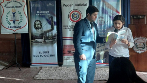 Encargado del Departamento de Educaciòn en Justicia, magíster Aldo Àvalos.