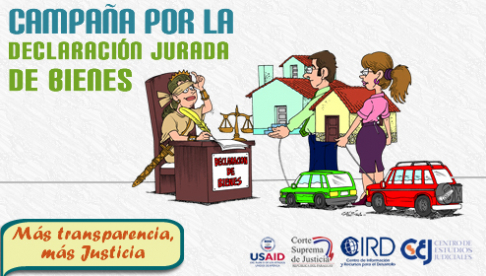 Afiche de la campaña de declaración jurada de bienes.