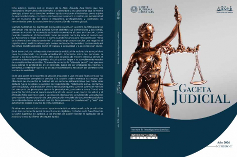 Disponible segunda edición de la Gaceta Judicial