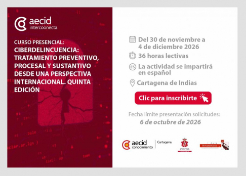 Habilitan curso sobre Ciberdelincuencia: tratamiento preventivo, procesal y sustantivo desde una perspectiva internacional.