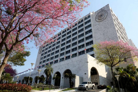 Fachada del Palacio de Justicia de Asunción.