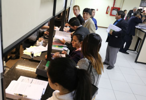 Juzgados laborales en el Palacio de Justicia de Asunción.