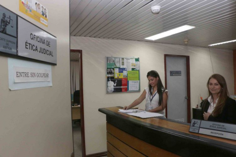 Oficina de Ética Judicial del Palacio de Justicia de Asunción.