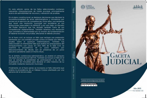 Portada de la Gaceta Judicial.
