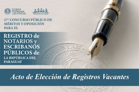 El 8 de octubre será el acto de elección de los registros notariales vacantes