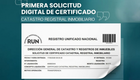 RUN registra la primera solicitud digital de Certificado Catastro Registral Inmobiliario.