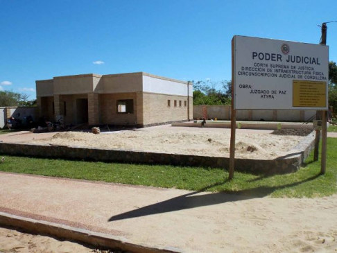 Juzgado de Paz de la ciudad de Atyrá, a semanas de ser culminado.