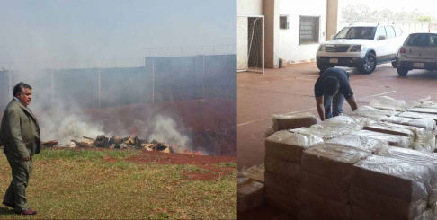 La incineración de marihuana se realizó por orden del juez Penal de Garantías, Cándido Insfrán.