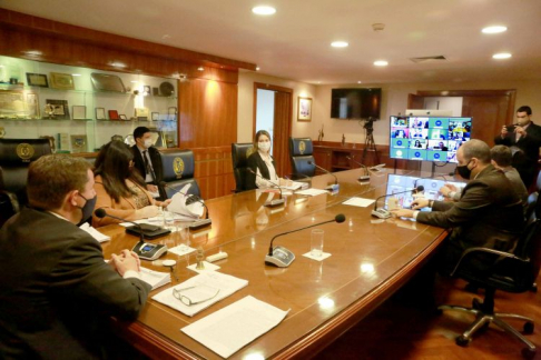 El encuentro virtual estuvo encabezado por el titular de la Corte Suprema de Justicia, doctor Alberto Martínez Simón.