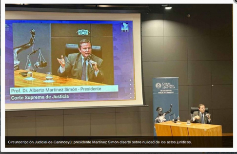Circunscripción Judicial de Canindeyú: presidente Martínez Simón disertó sobre nulidad de los actos jurídicos.