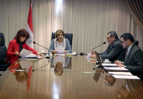 Ministros integrantes de la Sala Constitucional de la CSJ.