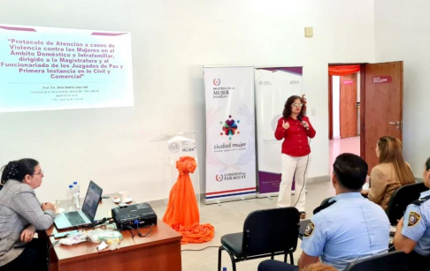 Capacitación sobre el Protocolo de Atención a Casos de Violencia contra las Mujeres.