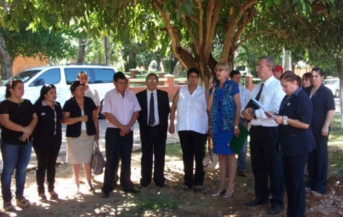 Palada inicial para construcción de Juzgado de Paz de José Félix Cardozo