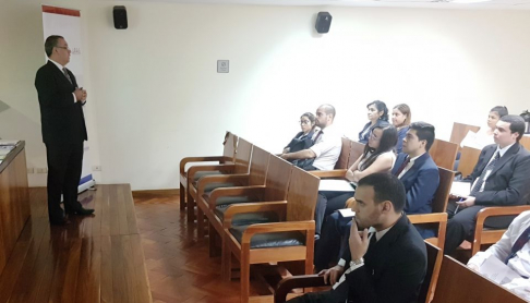 Disertación de Óscar Argüello, jefe de la División Control Informático de Marcación.