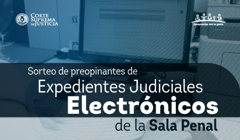 Socializan listado de preopinantes de Expedientes Electrónicos de la Sala Penal.