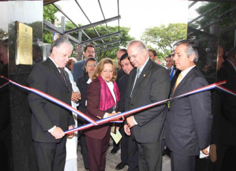 Durante la inauguración del Juzgado de Paz de Itapé, que contó con la presencia de autoridades judiciales