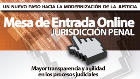 Causas penales podrán ser ingresadas por internet a través del Sistema de Mesa de Entrada en Línea