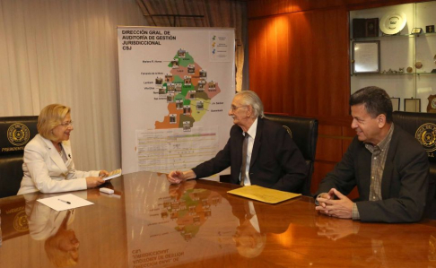 La Dra. Alicia Pucheta mantuvo esta mañana una reunión con Antonio Palazón Ibieta y Luis Calderón.