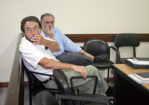 Aspecto del juicio oral y público en contra de los ex directivos del SNPP
