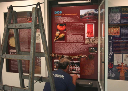 Sala de exposiciones del museo de la memoria, que será habilitada esta tarde.