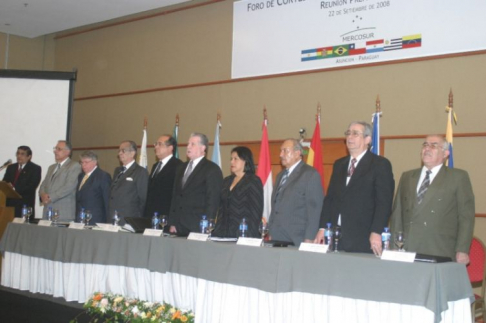 Vista del acto de apertura de la reunión preparatoria del Foro de Cortes Supremas del Mercosur y Asociados.