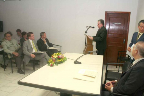 El presidente de la Corte Suprema de Justicia doctor Víctor M. Núñez en la apertura de las jornadas 