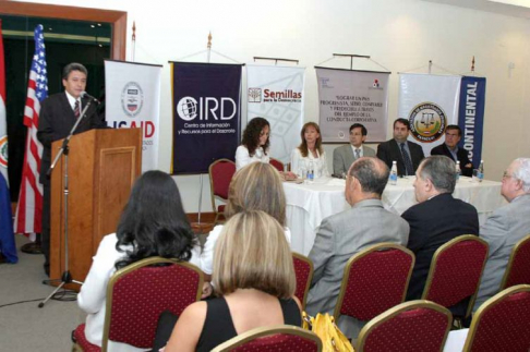 Durante el acto de entrega de premios.