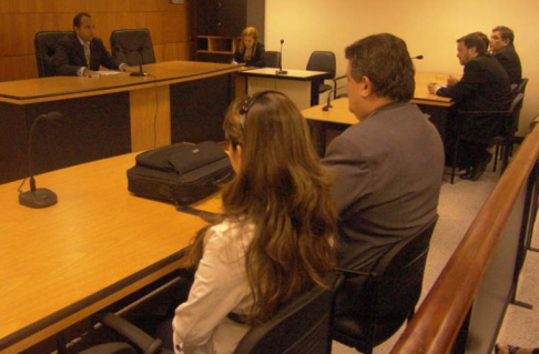 Durante la lectura de la sentencia.