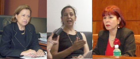 Dra. Alicia Pucheta de Correa, Dra. Maria Mercedes Buongermini,  abog. Maria Graciela Mendoza