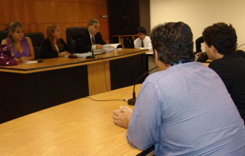 Durante la audiencia.