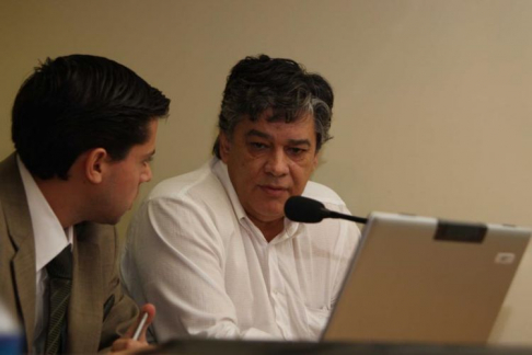 Durante la audiencia.