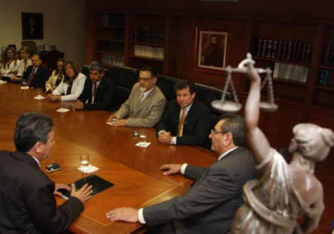 Reunión de Magistrados con el presidente de la Corte Suprema de Justicia
