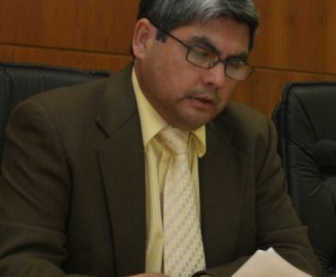Juez, Manuel Aguirre durante la lectura de la sentencia