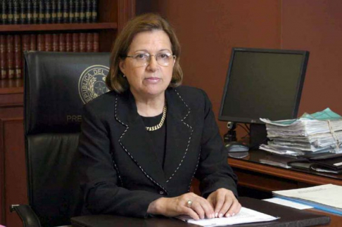 Doctora Alicia Pucheta de Correa, Presidenta de la Sala Penal de la Corte.