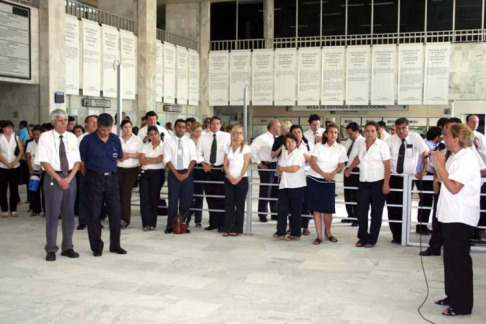 La huelga en el Poder Judicial se inició ayer al mediodía