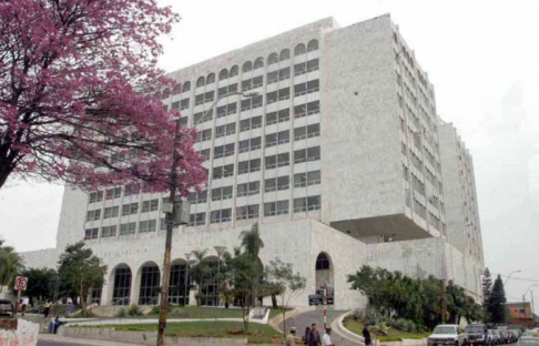 Fachada de la sede del Palacio de Justicia de Asunción.